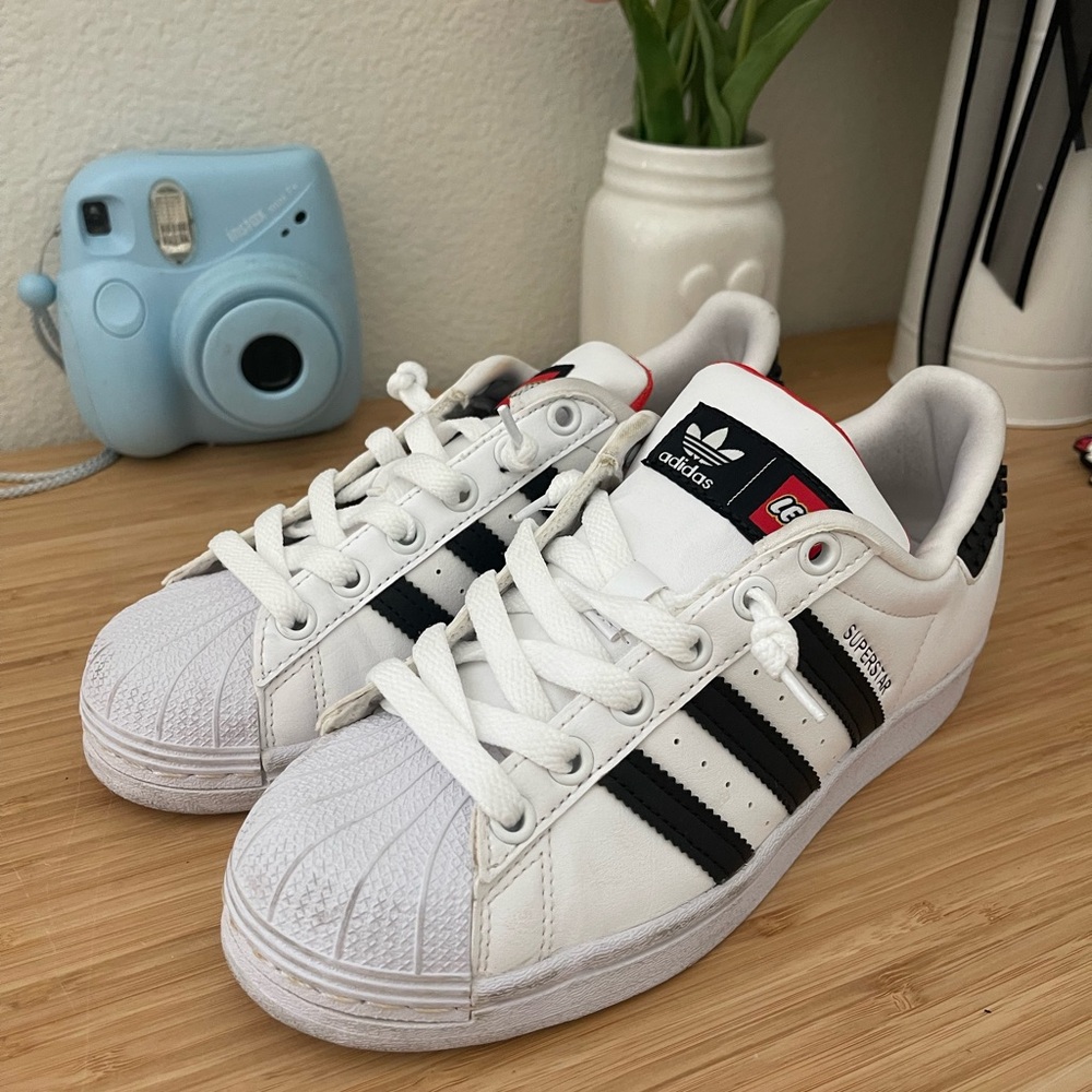 Adidas Kids White and Black Sneakers